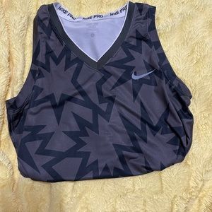 Patterned Nike Pro Tank Too